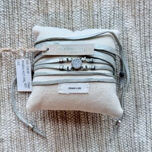 Chan Luu Silver Wrap Necklace Choker Long Necklace Wrap Bracelet Rainbow Druzy